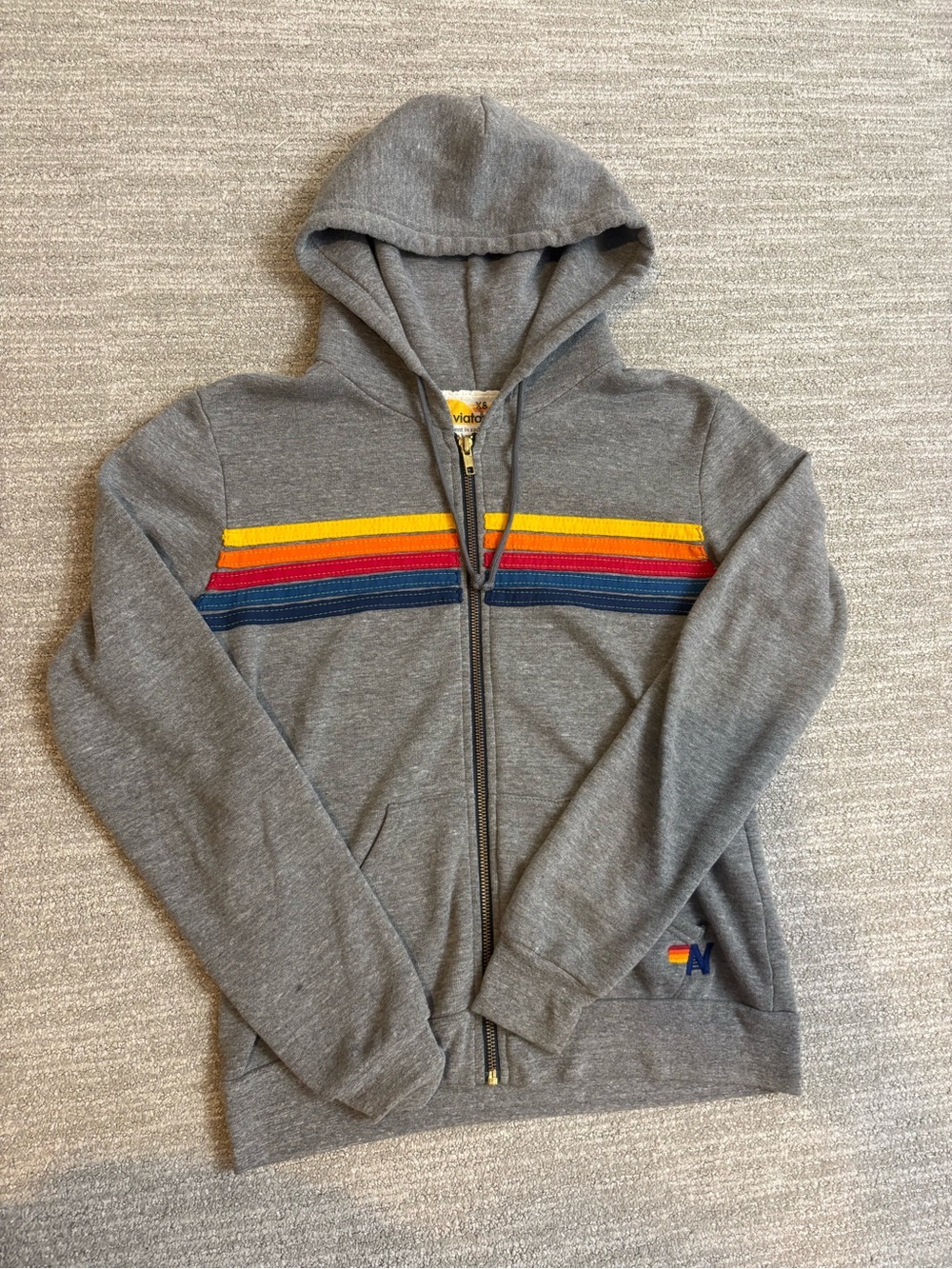 Aviator Nation Gray Zip Up